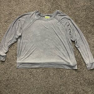 Gray Long Sleeve Top
